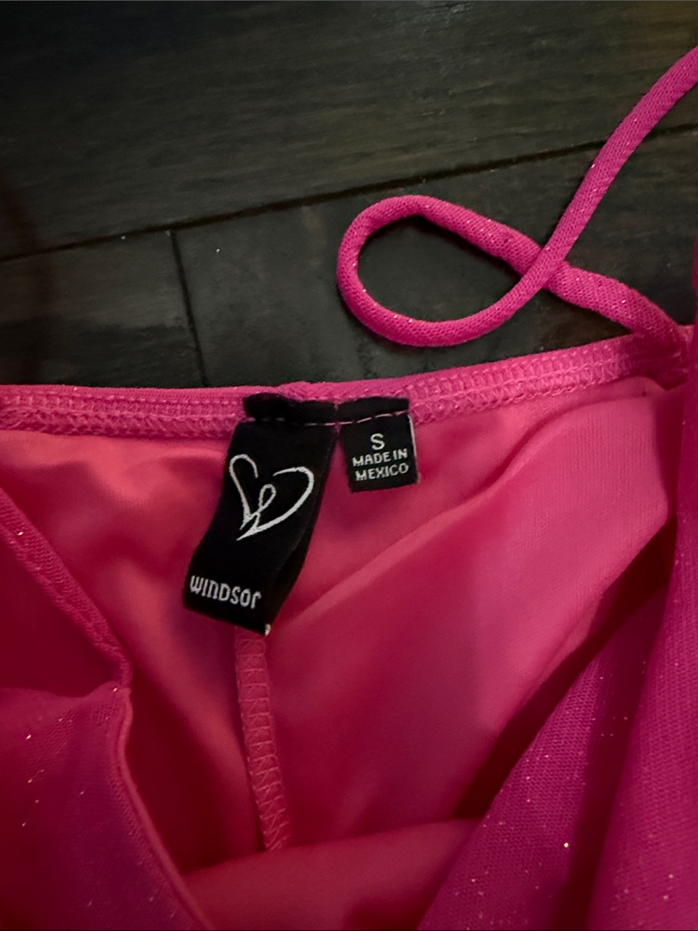 Windsor Hot Pink Spaghetti Strap Mini Dress - Picture 2 of 2